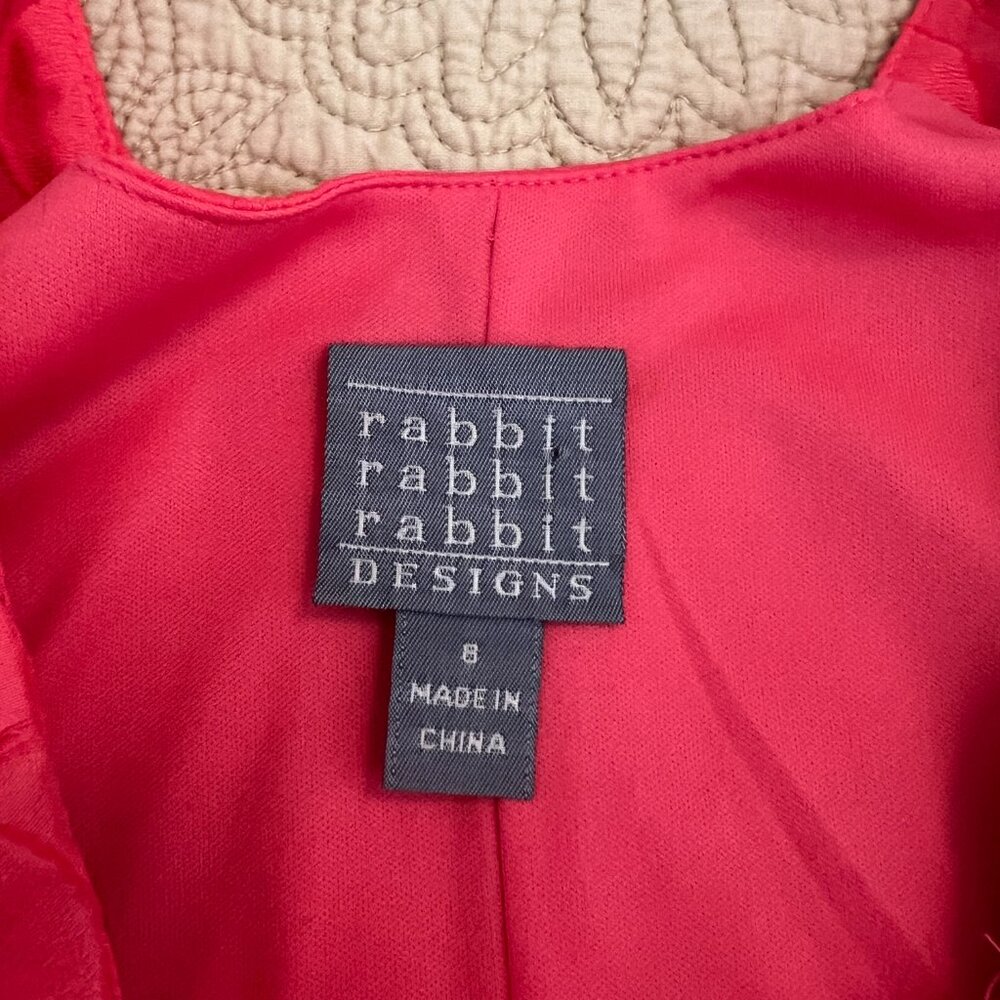 Rabbit Rabbit Rabbit Designs - Red/Orange Cotton Dress Size 8 - Picture 4 of 5